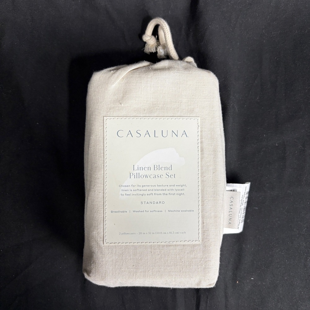 Standard 100% Linen Pillowcases Natural - Casaluna™ - Picture 5 of 9